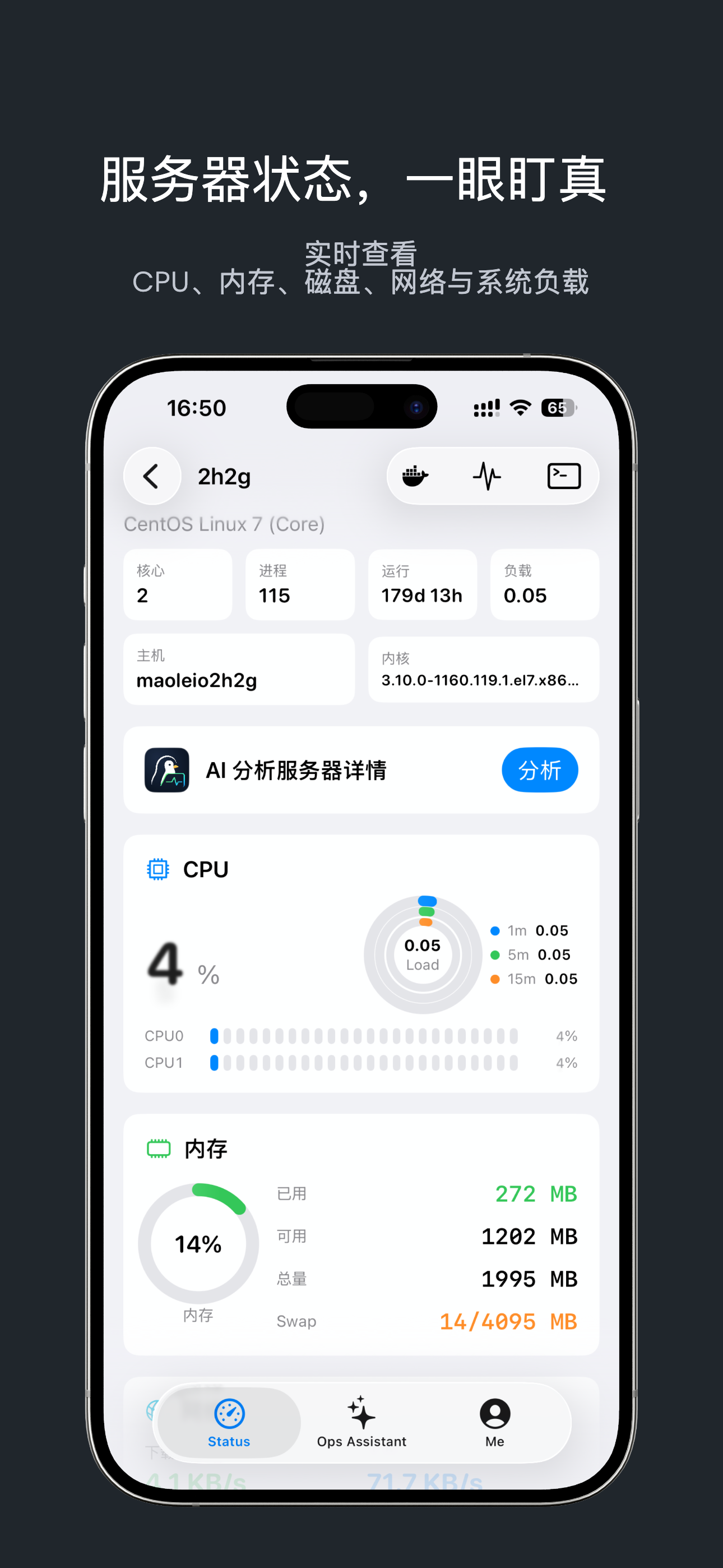 服务器监控界面